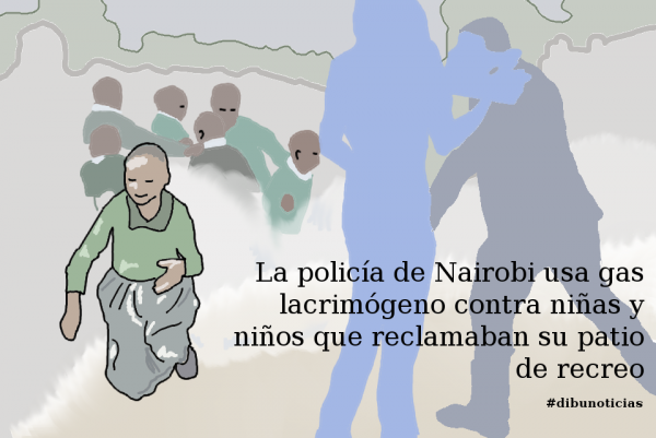 DIBUNOTICIA - La policía de Nairobi usa gas lacrimógeno contra niñas y niños que protestaban por su patio de recreo 3