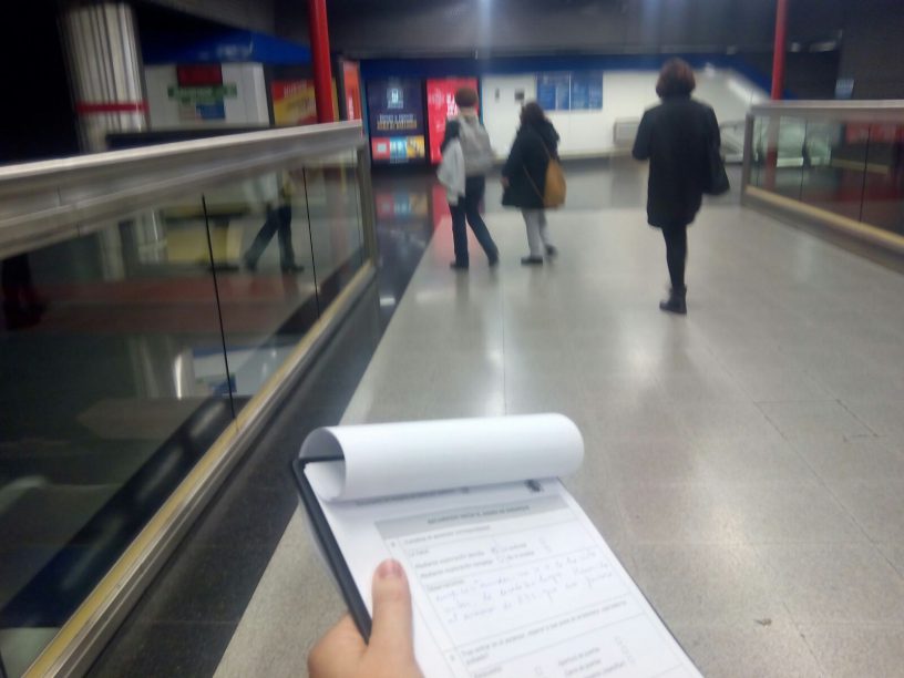 Trabajo de campo sobre accesibilidad cognitiva en el metro de Madrid