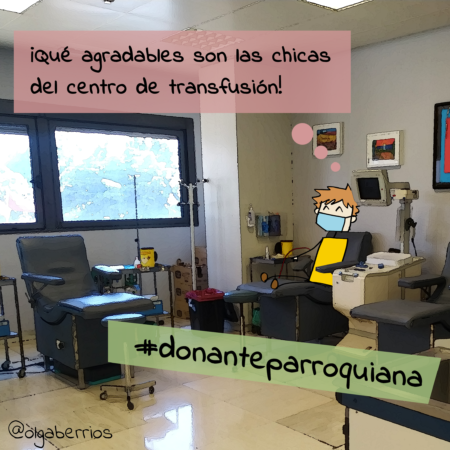 Qué majas son las chicas del centro de donación. #donanteparroquiana