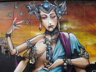 Graffiti en Jaén: diosa urbana