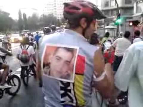 Bicimanifestación homenaje a ciclista asesinado en Tetuán (Madrid)