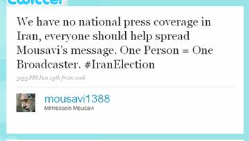 Las elecciones iraníes, el intercambio de información y Twitter